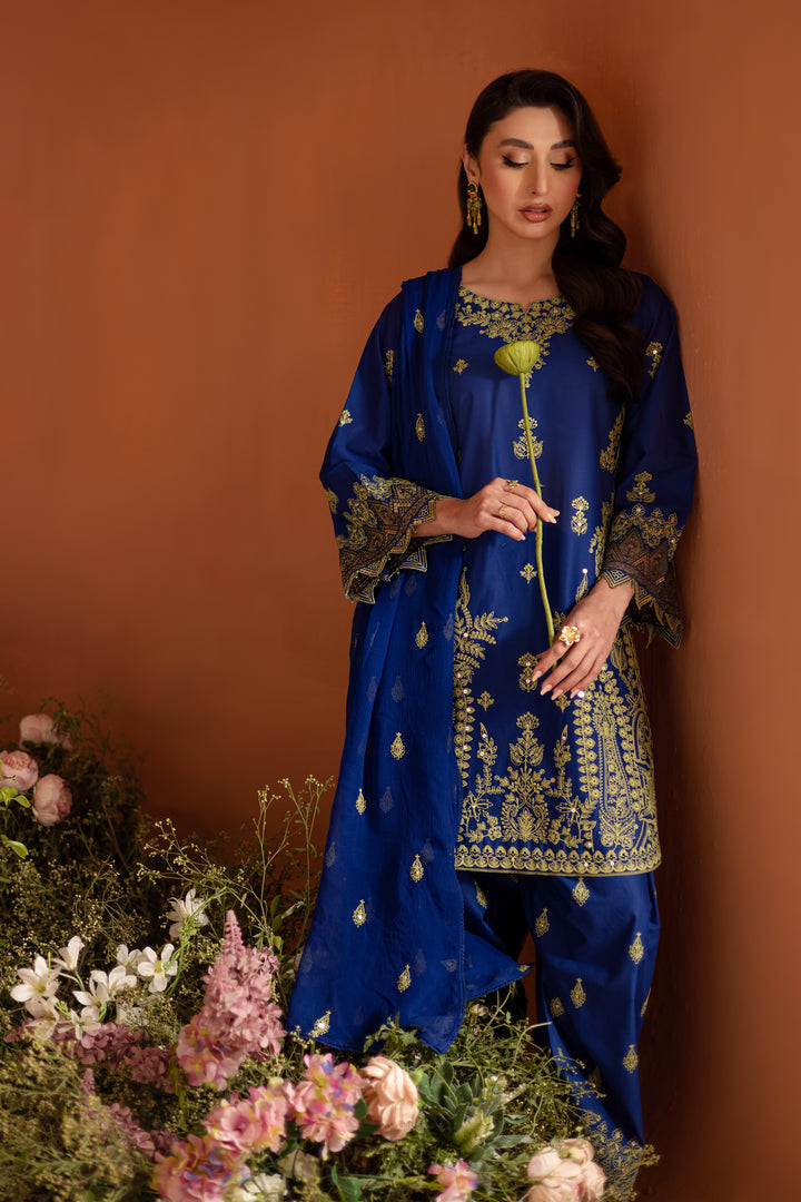 Batik | Aylin Festive Solids | Sole Blue -  Batik Ladies Clothes - Original Designer Dress - House of Maryam