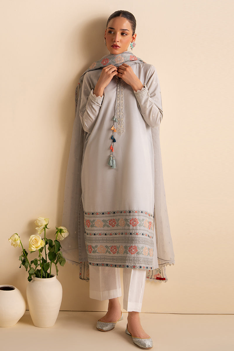 Cross Stitch | Exclusive Pret | Pearl Blue-2 Piece (Shirt & Dupatta)-7