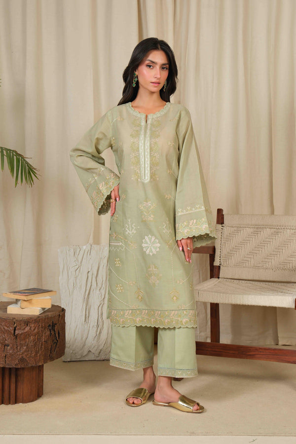 Noor by Saadia Asad | Noor Pret 25 | D4 - Muted Green -  Noor by Saadia Asad Ladies Clothes - Original Designer Dress - House of Maryam
