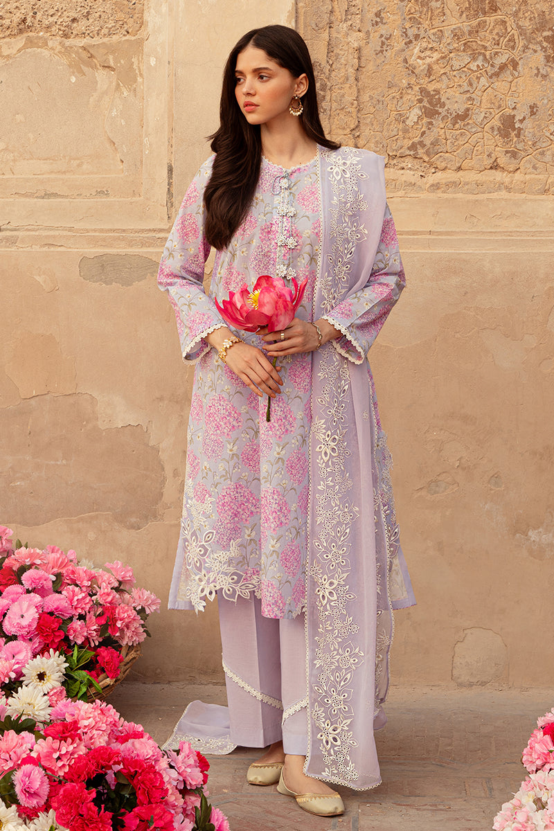 Cross Stitch | Premium Lawn 24 | LILAC DREAM -  Cross Stitch Formal - Original Designer Dress - House of Maryam