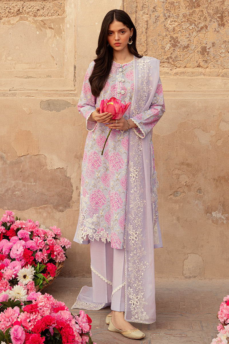 Cross Stitch | Premium Lawn 24 | LILAC DREAM -  Cross Stitch Formal - Original Designer Dress - House of Maryam