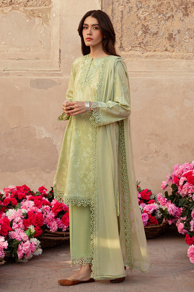 Cross Stitch | Premium Lawn 24 | MISTED GREEN -  Cross Stitch Formal - Original Designer Dress - House of Maryam