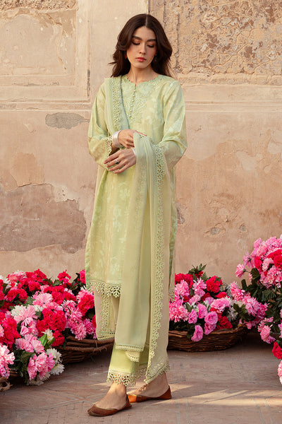 Cross Stitch | Premium Lawn 24 | MISTED GREEN -  Cross Stitch Formal - Original Designer Dress - House of Maryam