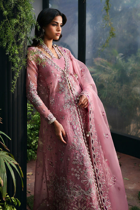 Afrozeh Seraira rose pink organza formal maxi, photo 4