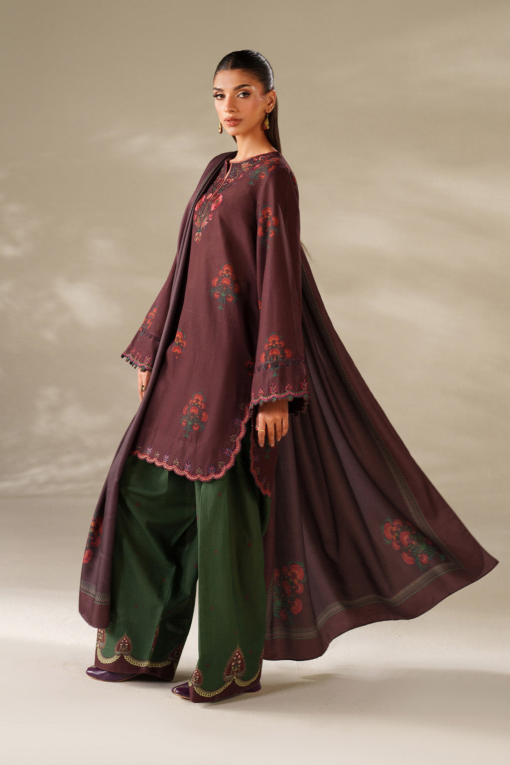 Iznik | Winter Chapter 25 | UE-562 Printed Khaddar, image 2