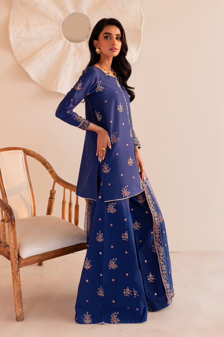 Batik | Zaynur Luxe Pret Edit | Bluish -  Batik Ladies Clothes - Original Designer Dress - House of Maryam