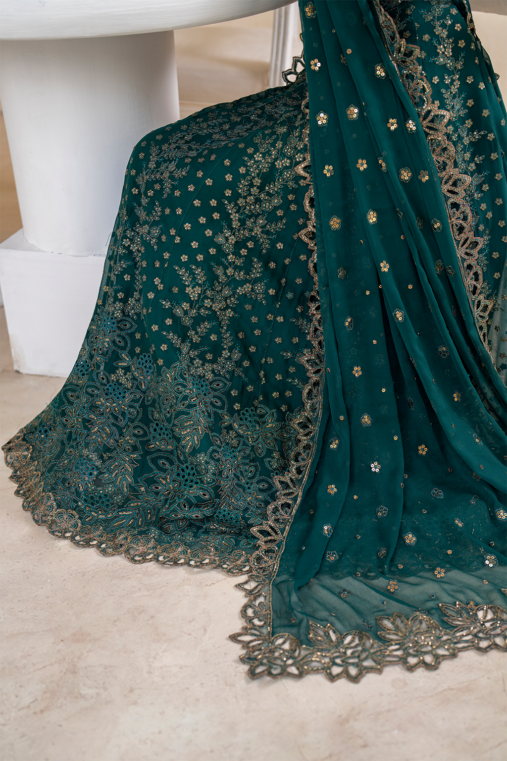 Iznik | Chinnon Chiffon | CC-47 Embroidered Chiffon