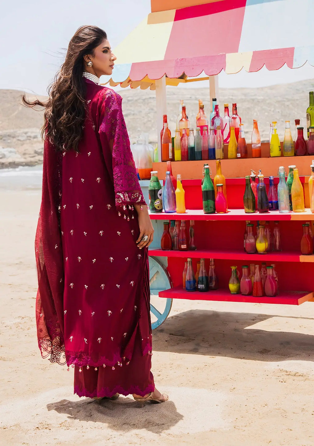 Elaf Premium | Hai Kuch Festive Lawn 24 | EHK-01B Gulzar -  Elaf Premium Luxury - Original Designer Dress - House of Maryam