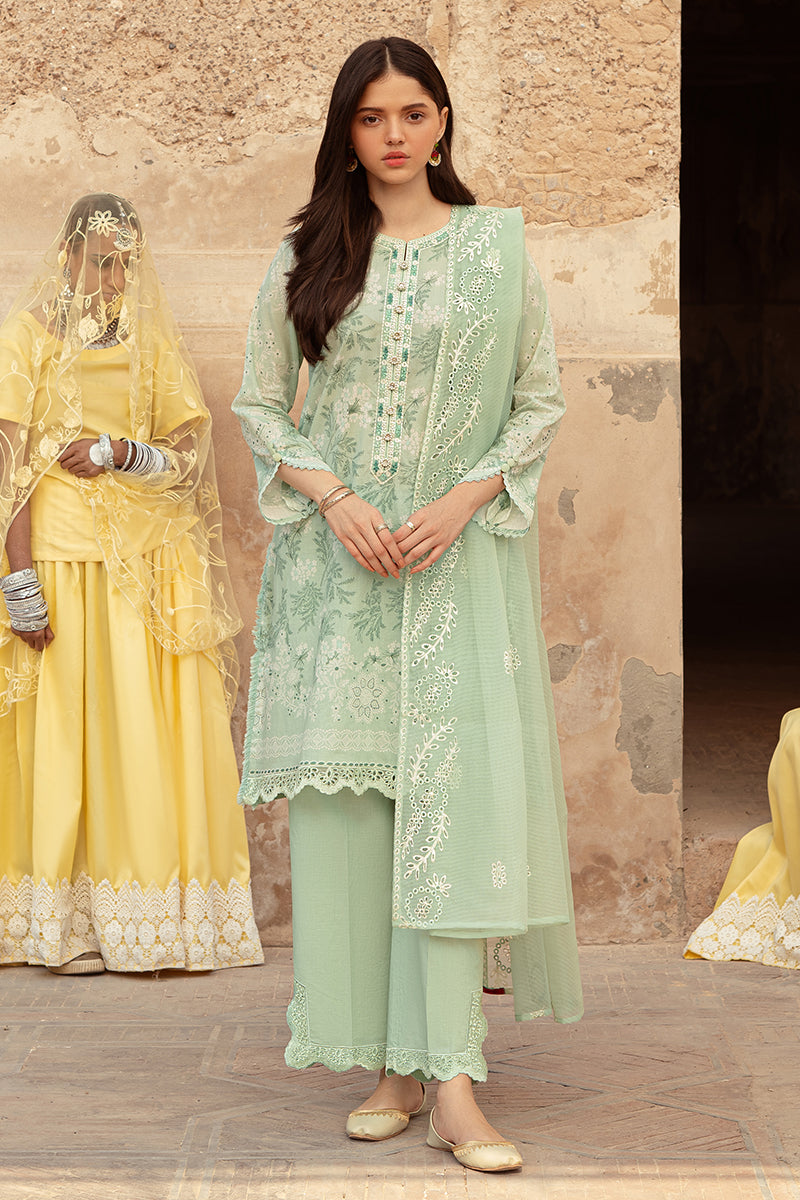 Cross Stitch | Premium Lawn 24 | ICE LILY -  Cross Stitch Formal - Original Designer Dress - House of Maryam