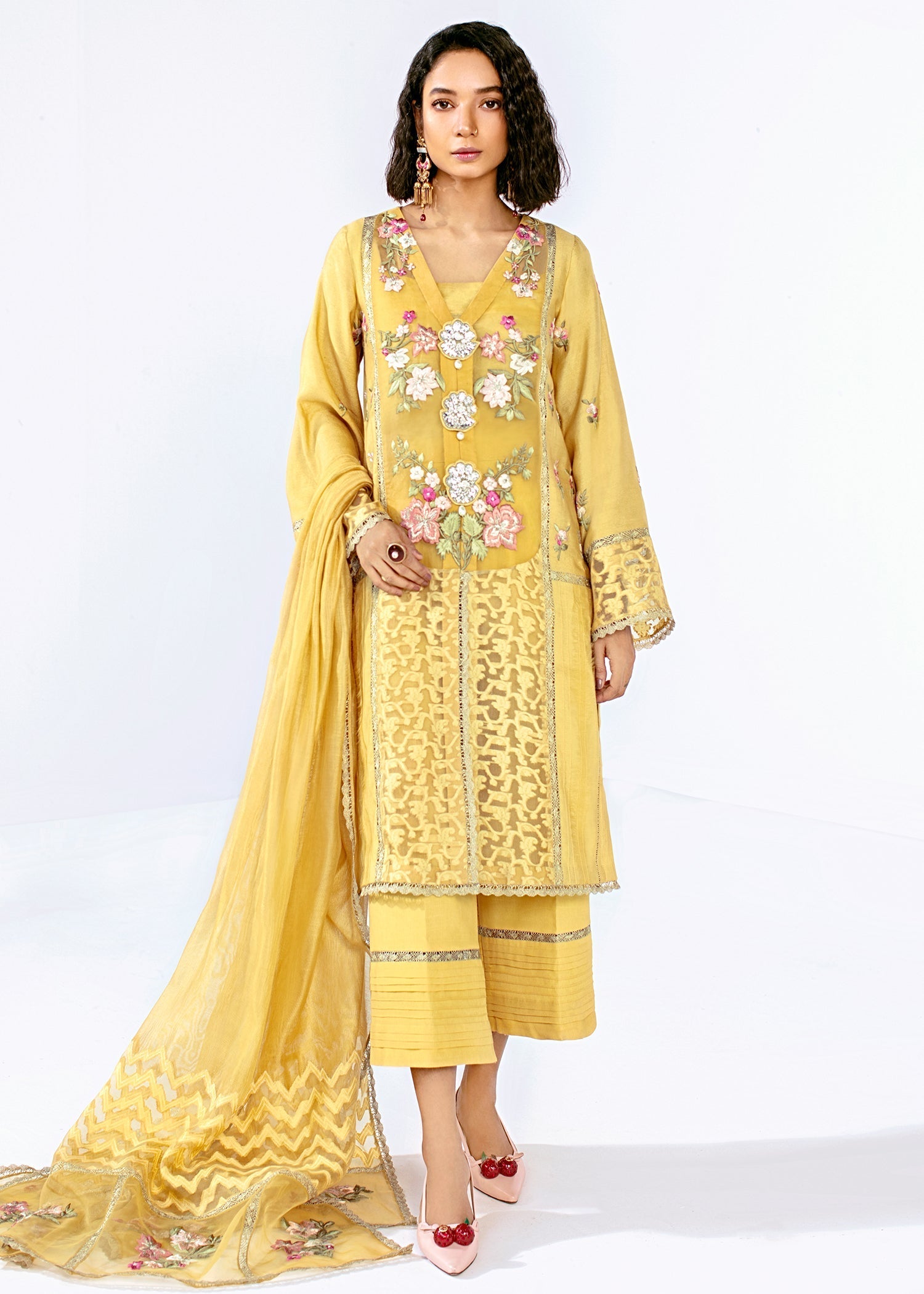 Saira Shakira | Luxury Pret | Dusty bloom -  Saira Shakira Ladies Clothes - Original Designer Dress - House of Maryam