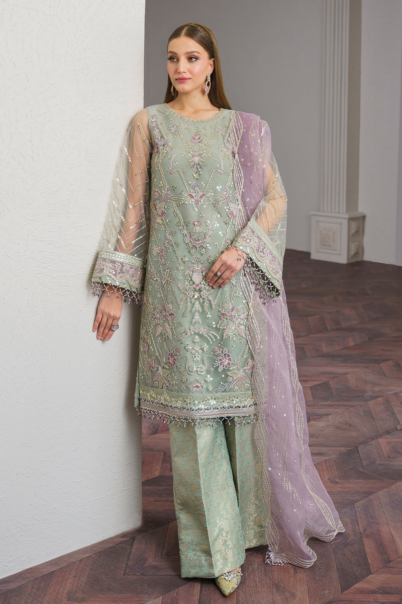 Baroque | Luxury Pret 24 | NET UF-515 -  Baroque Luxury - Original Designer Dress - House of Maryam