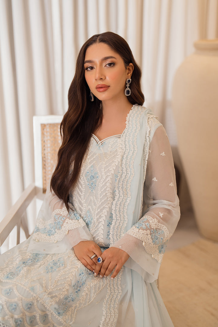 Azure | Ensembles Embroidered Formals | Ocean Whisper -  Azure Ladies Clothes - Original Designer Dress - House of Maryam