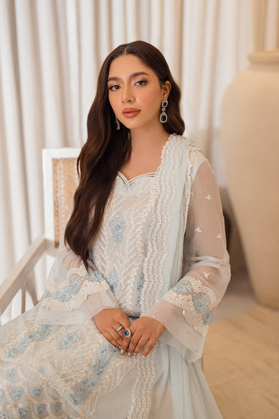 Azure | Ensembles Embroidered Formals | Ocean Whisper -  Azure Ladies Clothes - Original Designer Dress - House of Maryam