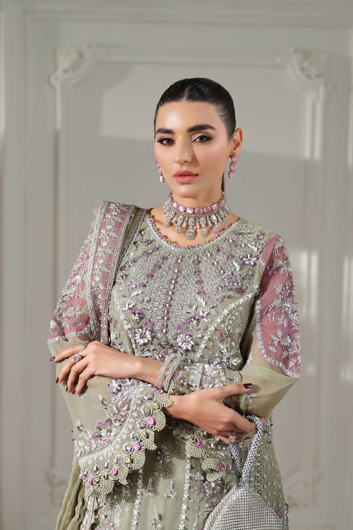Maryam Hussain | Meer Embroidered Chiffon | Jhoomro Meer-07, image 4
