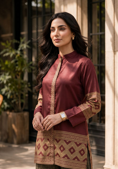Zarqash | Silk Edit 26 | Maroon Mosaic