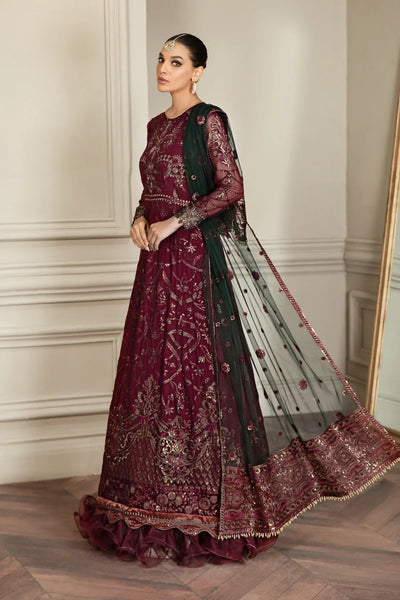 Zarif | Mehroz Formals | Berry Wood -  Zarif Formal - Original Designer Dress - House of Maryam