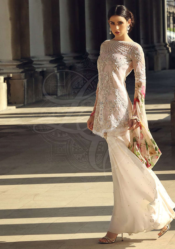 Layla Chatoor | Luxury Pret | Blush Pink Short Tunic-1