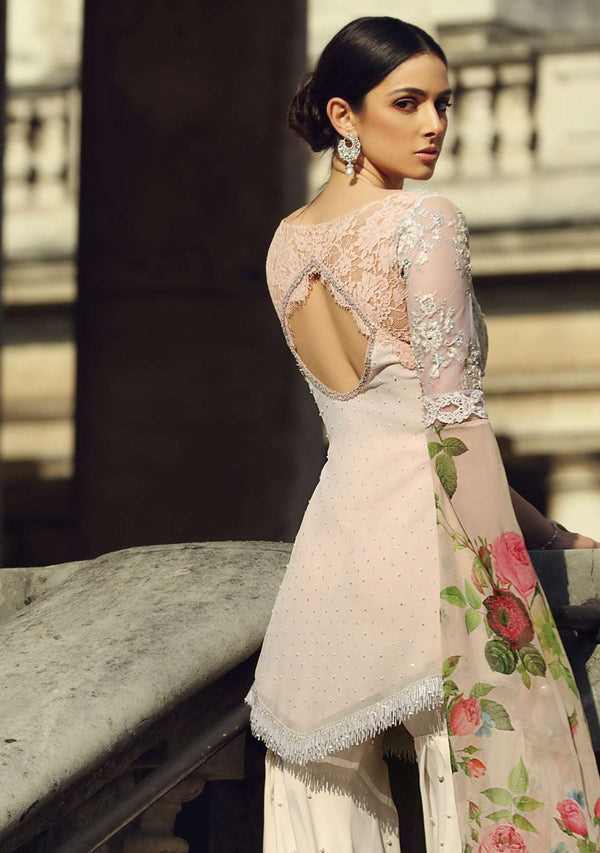 Layla Chatoor | Luxury Pret | Blush Pink Short Tunic-2