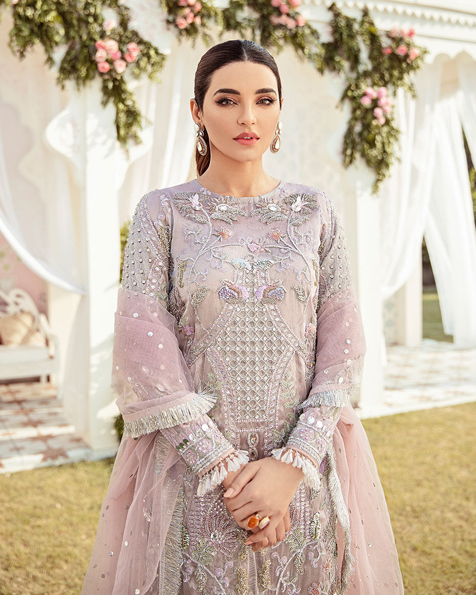 Gulaal | Wedding Formals | CLAIR EMBROIDERED NET 3-PIECE SUIT WS-05