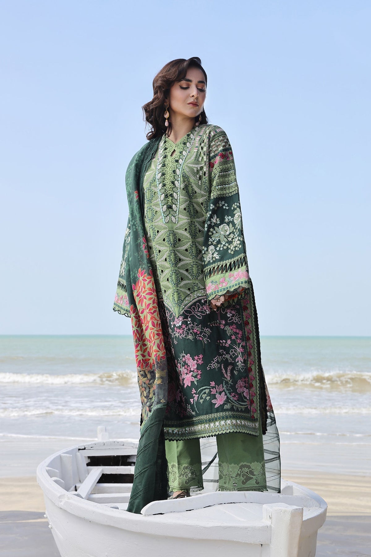 Maryam Hussain | Luxury Lawn 24 | GARDENIA -  Maryam Hussain Luxury - Original Designer Dress - House of Maryam