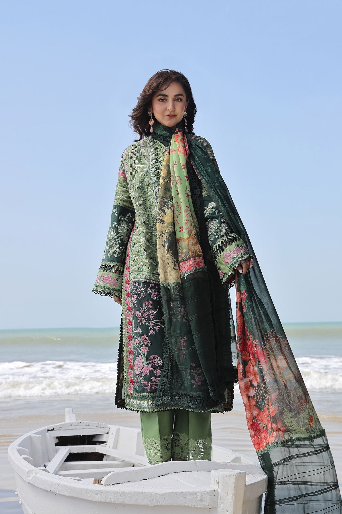 Maryam Hussain | Luxury Lawn 24 | GARDENIA -  Maryam Hussain Luxury - Original Designer Dress - House of Maryam