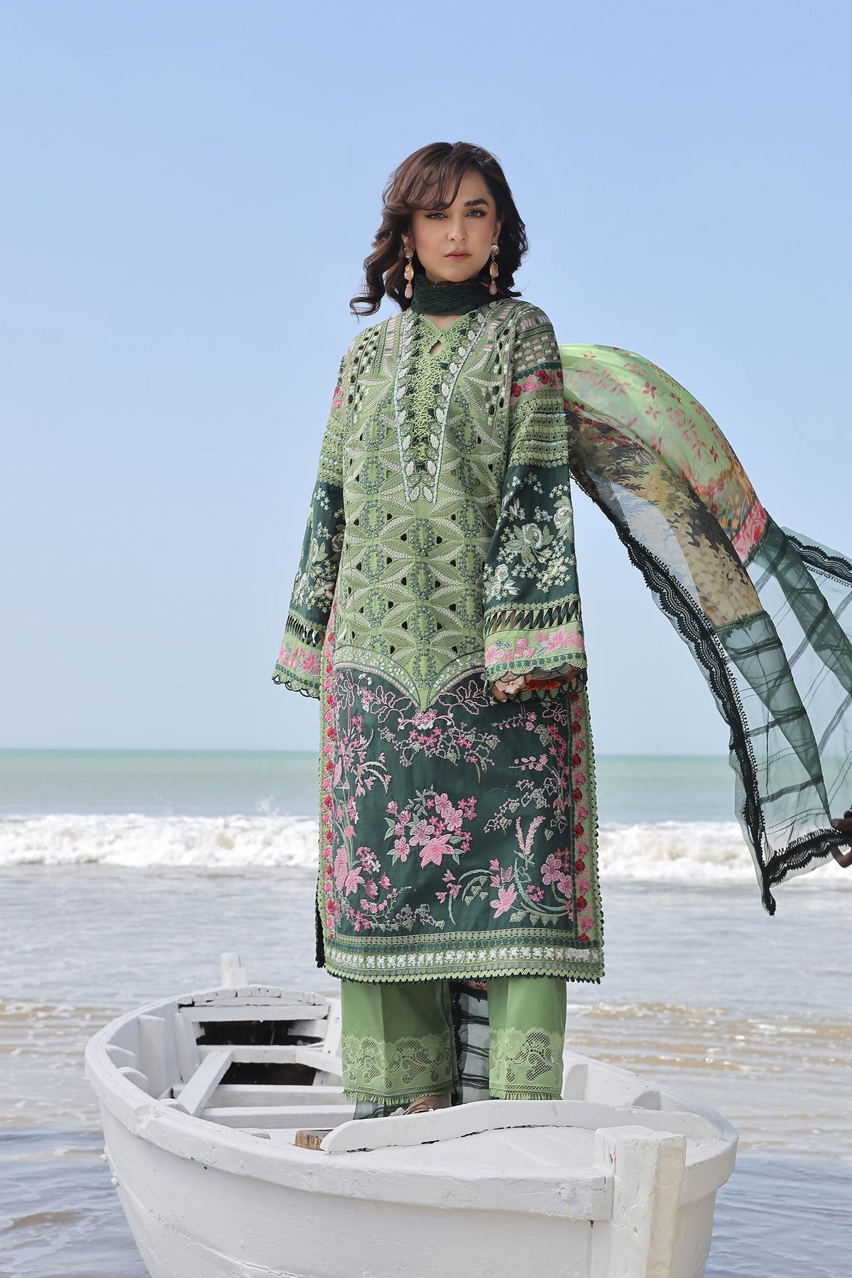 Maryam Hussain | Luxury Lawn 24 | GARDENIA -  Maryam Hussain Luxury - Original Designer Dress - House of Maryam