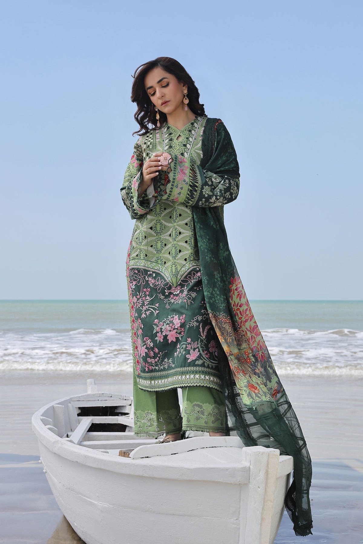 Maryam Hussain | Luxury Lawn 24 | GARDENIA -  Maryam Hussain Luxury - Original Designer Dress - House of Maryam