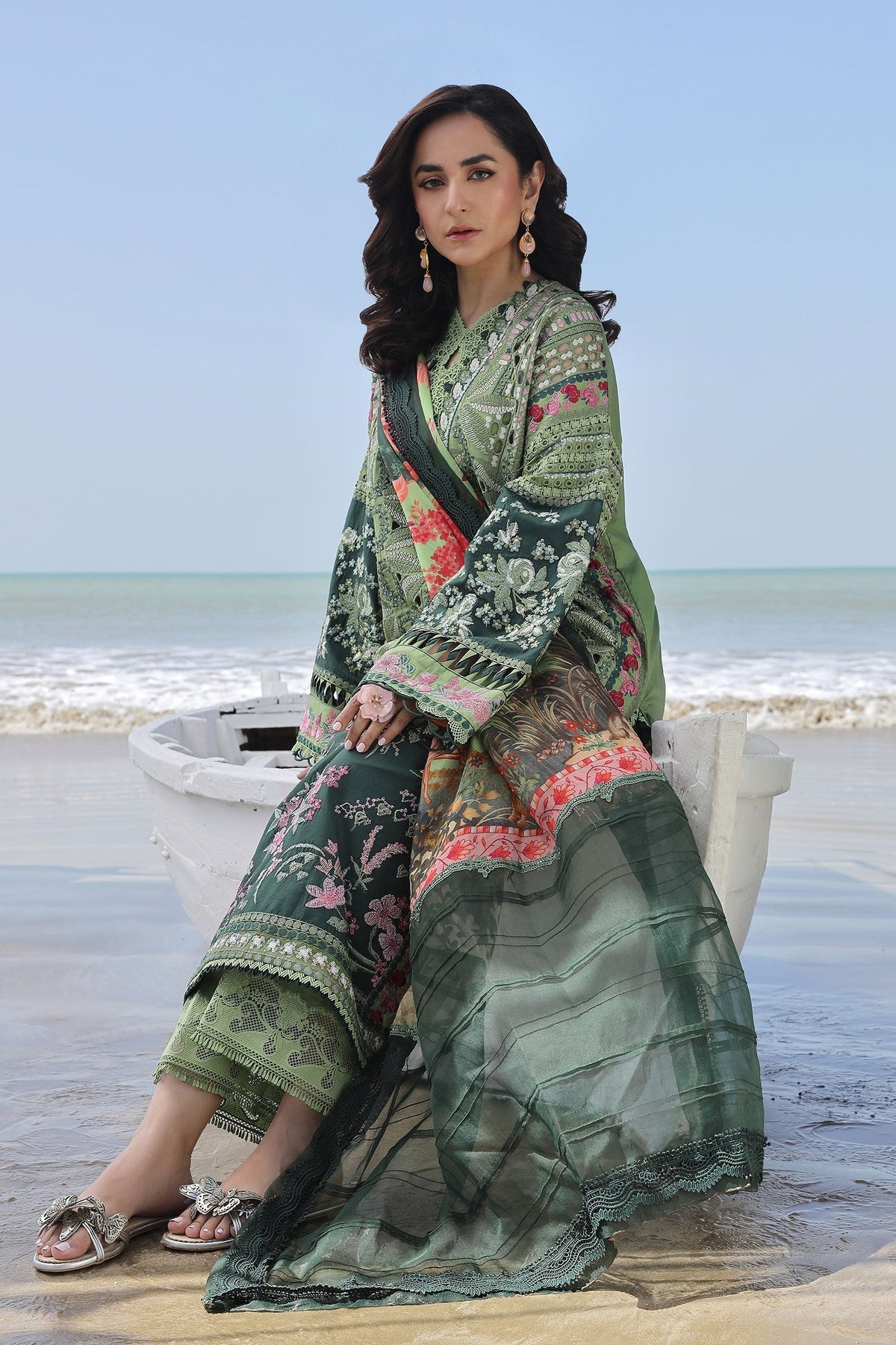 Maryam Hussain | Luxury Lawn 24 | GARDENIA -  Maryam Hussain Luxury - Original Designer Dress - House of Maryam