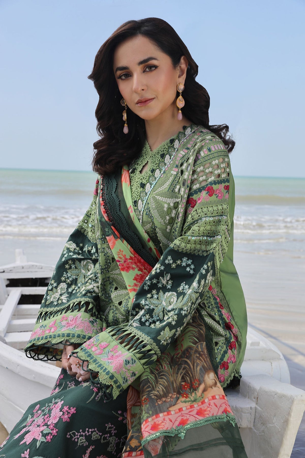 Maryam Hussain | Luxury Lawn 24 | GARDENIA -  Maryam Hussain Luxury - Original Designer Dress - House of Maryam