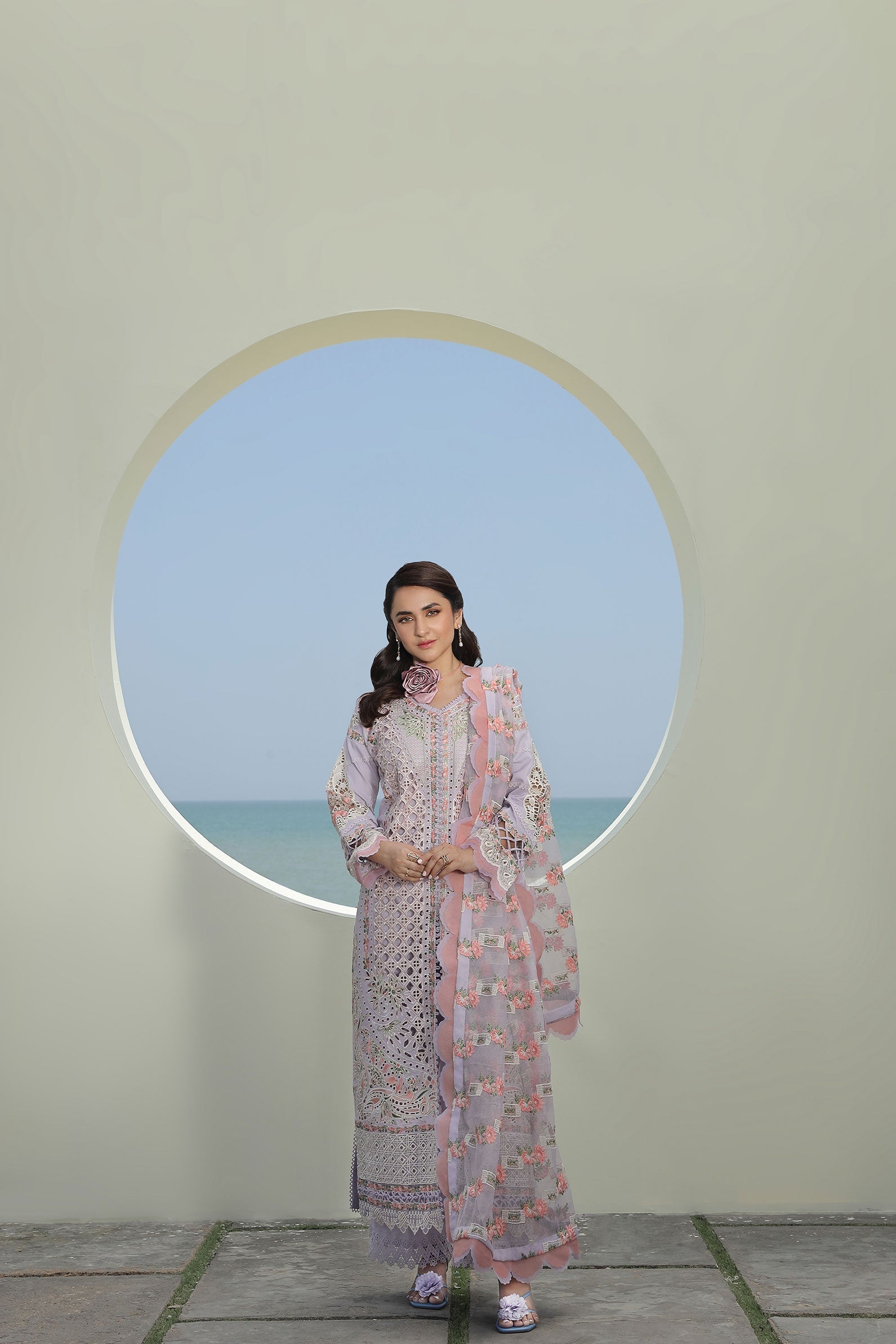 Maryam Hussain | Luxury Lawn 24 | FEROZ