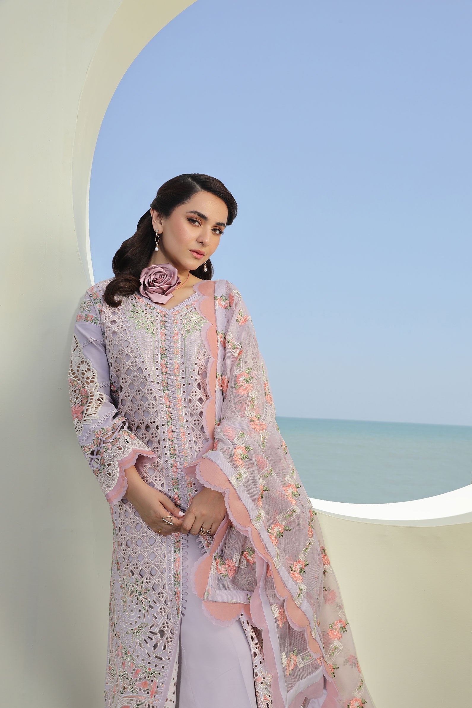 Maryam Hussain | Luxury Lawn 24 | FEROZ