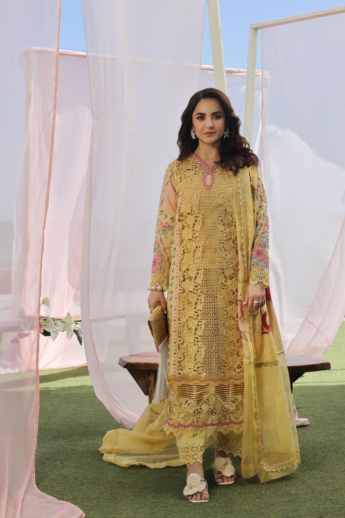 Maryam Hussain | Luxury Lawn 24 | TROPICA -  Maryam Hussain Luxury - Original Designer Dress - House of Maryam