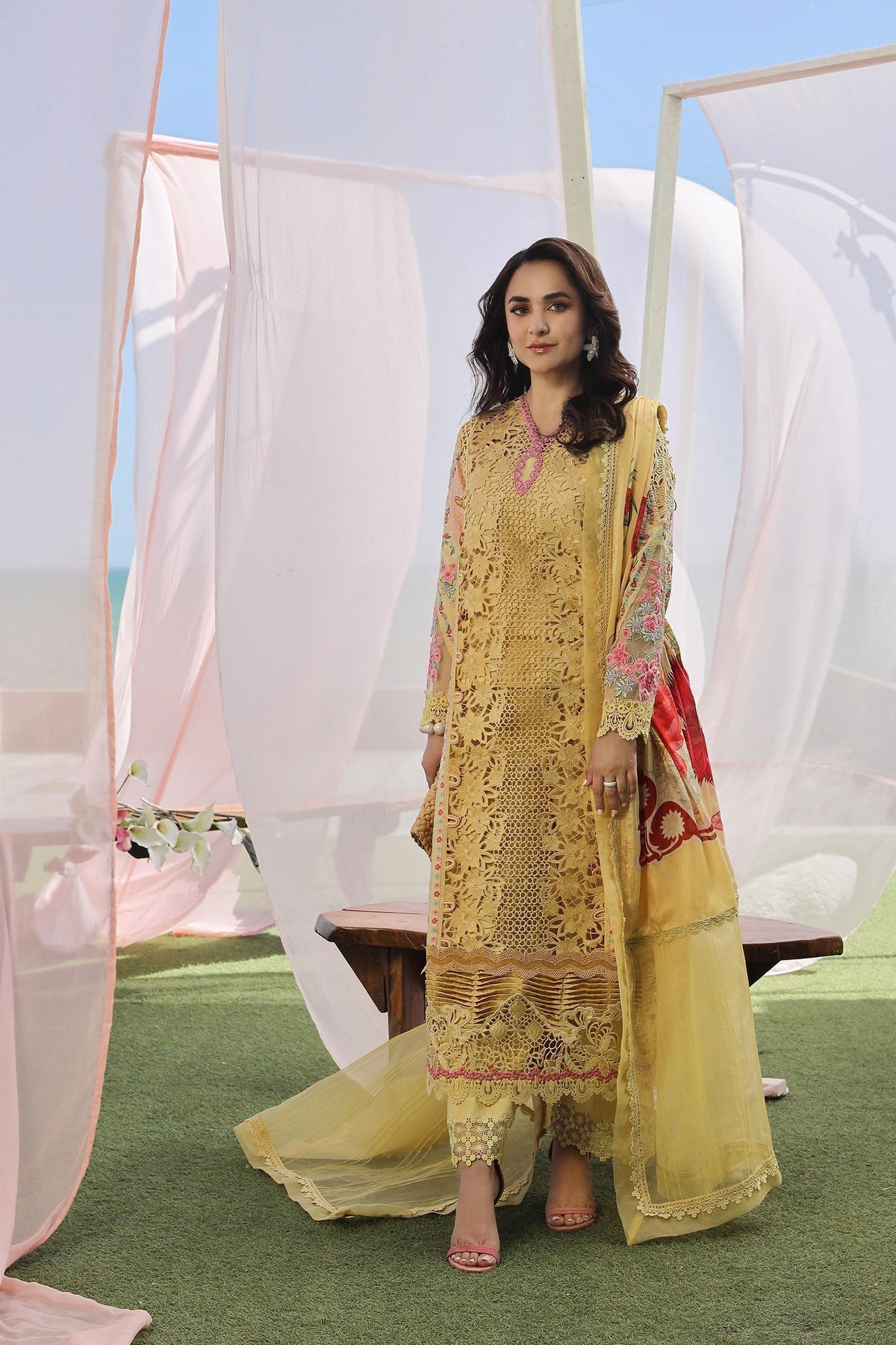 Maryam Hussain | Luxury Lawn 24 | TROPICA -  Maryam Hussain Luxury - Original Designer Dress - House of Maryam