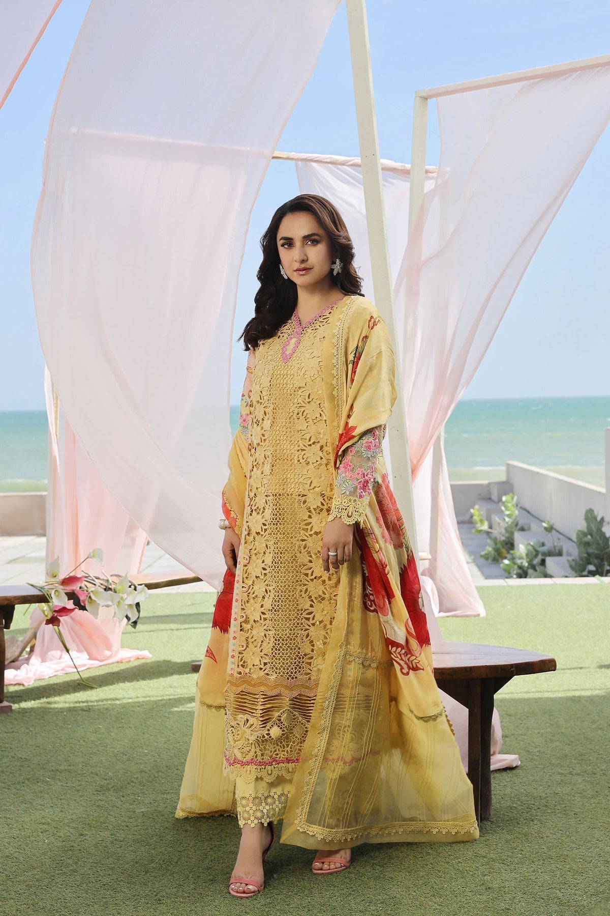 Maryam Hussain | Luxury Lawn 24 | TROPICA -  Maryam Hussain Luxury - Original Designer Dress - House of Maryam
