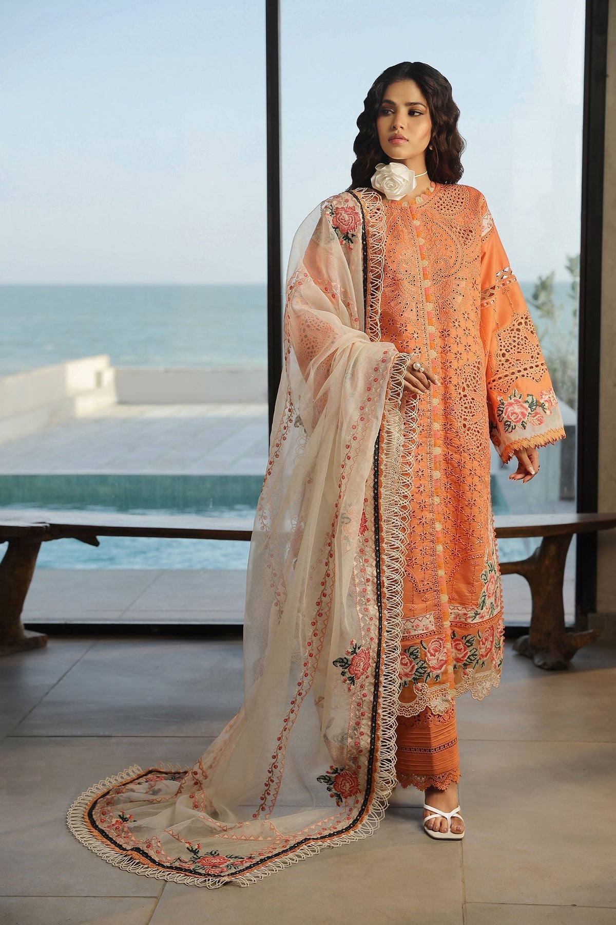 Maryam Hussain | Luxury Lawn 24 | XURI -  Maryam Hussain Luxury - Original Designer Dress - House of Maryam