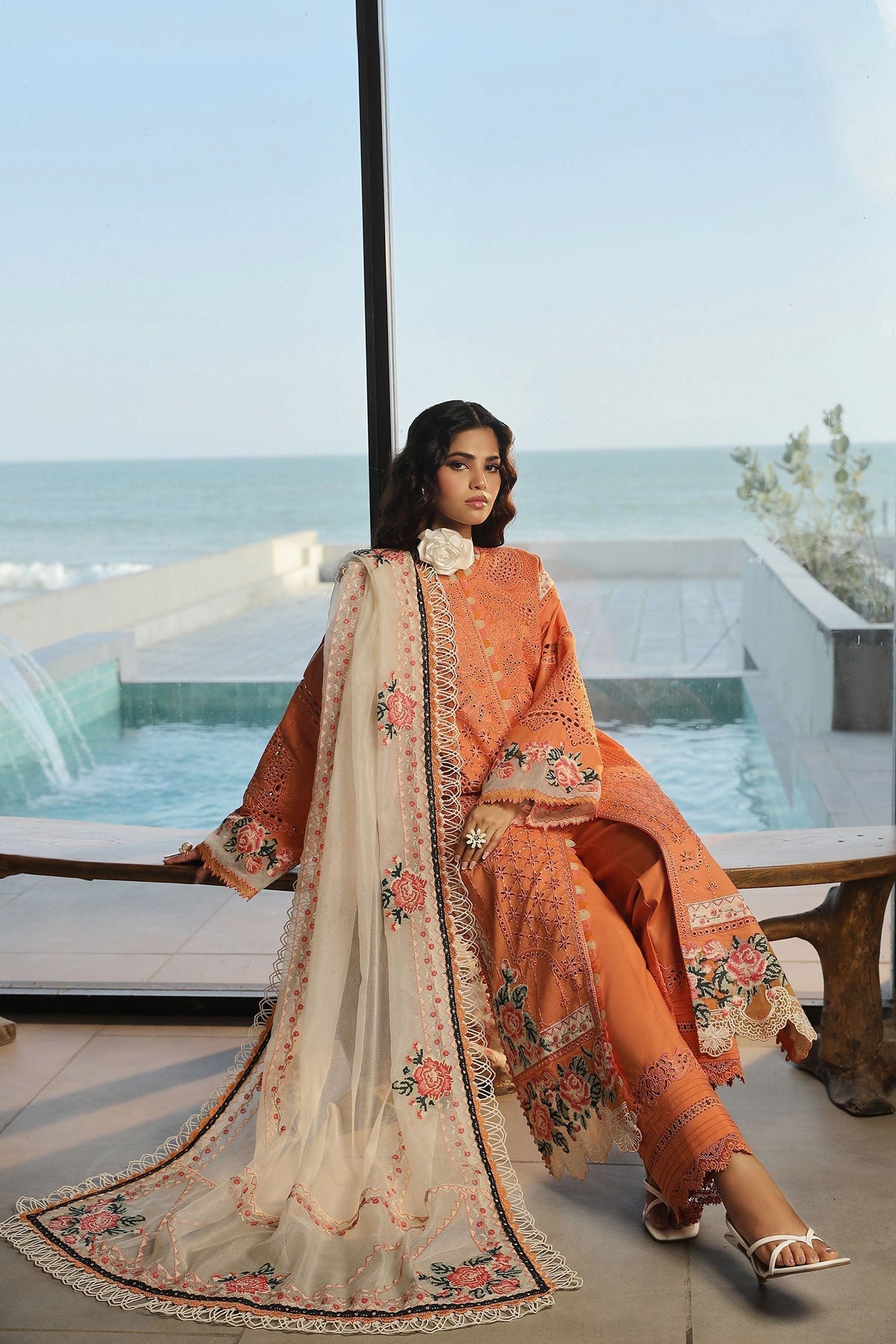 Maryam Hussain | Luxury Lawn 24 | XURI -  Maryam Hussain Luxury - Original Designer Dress - House of Maryam