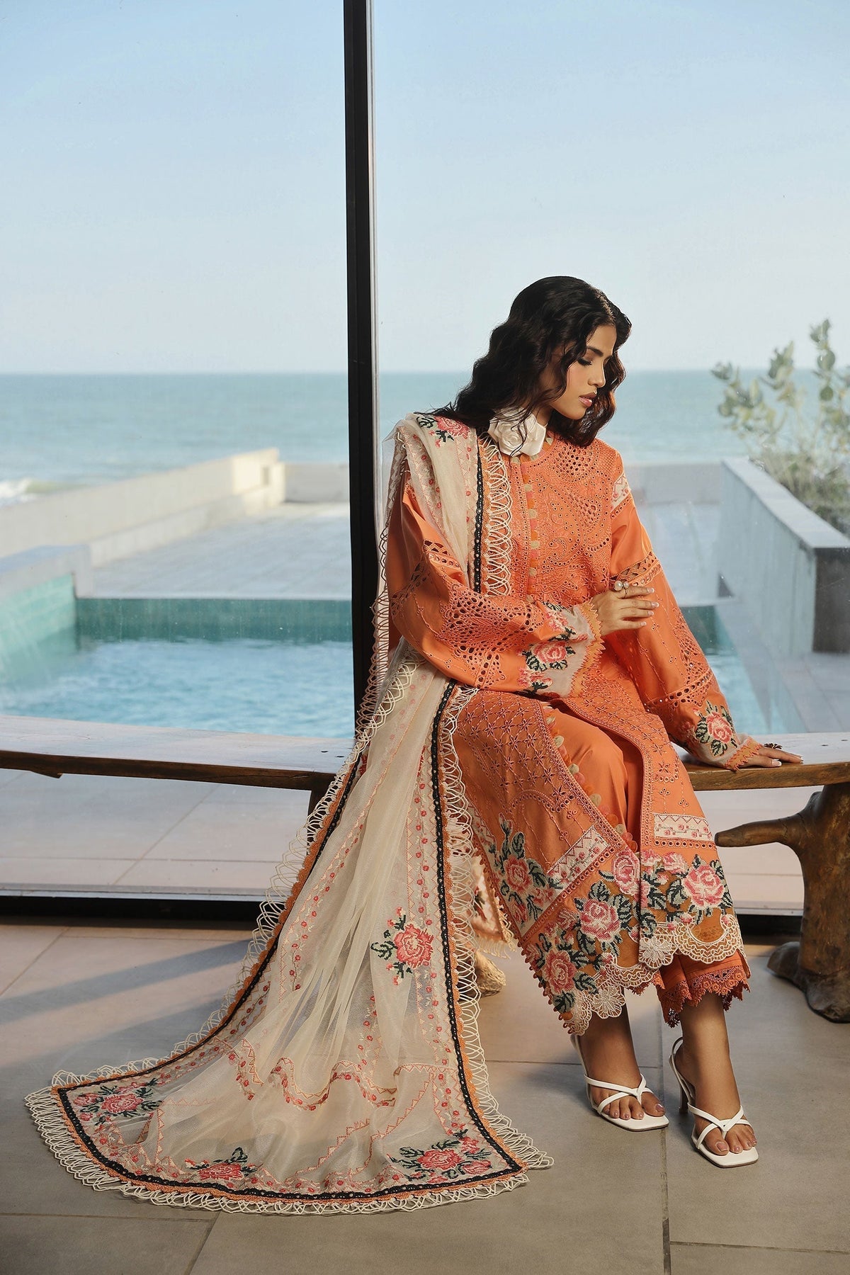 Maryam Hussain | Luxury Lawn 24 | XURI -  Maryam Hussain Luxury - Original Designer Dress - House of Maryam