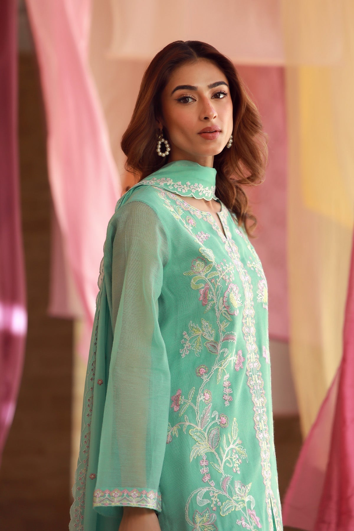 Sahar | Luxe Pret 25 | Mint Petal -  Sahar Ladies Clothes - Original Designer Dress - House of Maryam