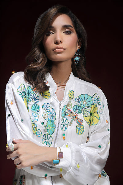 Wardha Saleem | Luxury Pret Fusion Wear | ZARA BOMBER JACKET WITH CARGO PANTS (2PC) -  Wardha Saleem Ladies Clothes - Original Designer Dress - House of Maryam