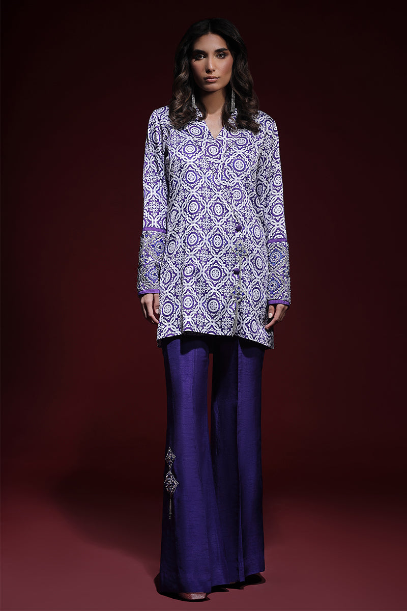Wardha Saleem | Luxury Pret Fusion Wear | SAPHIR FORMAL CORD-SET (2PC) -  Wardha Saleem Ladies Clothes -  House of Maryam