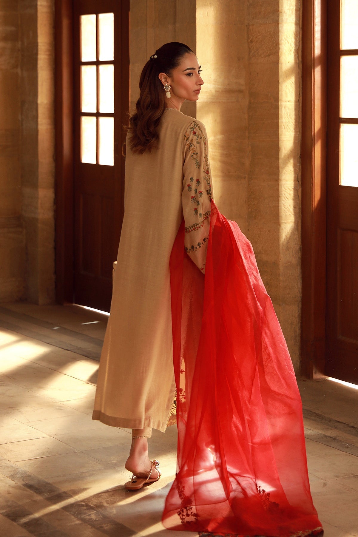 Sahar | Luxe Pret 25 | Crimson Bronze -  Sahar Ladies Clothes - Original Designer Dress - House of Maryam