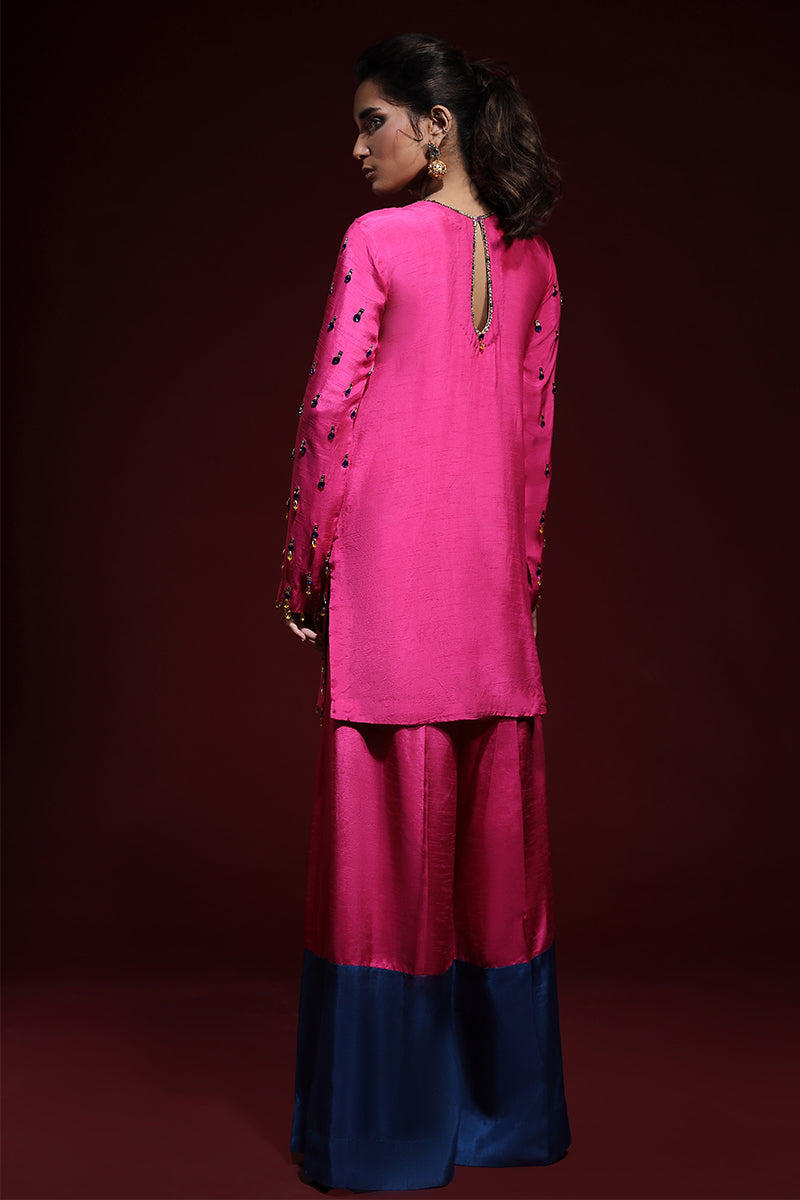 Wardha Saleem | Luxury Pret Fusion Wear | LUXURA (HOT PINK) CORD-SET (2PC) -  Wardha Saleem Ladies Clothes - Original Designer Dress - House of Maryam