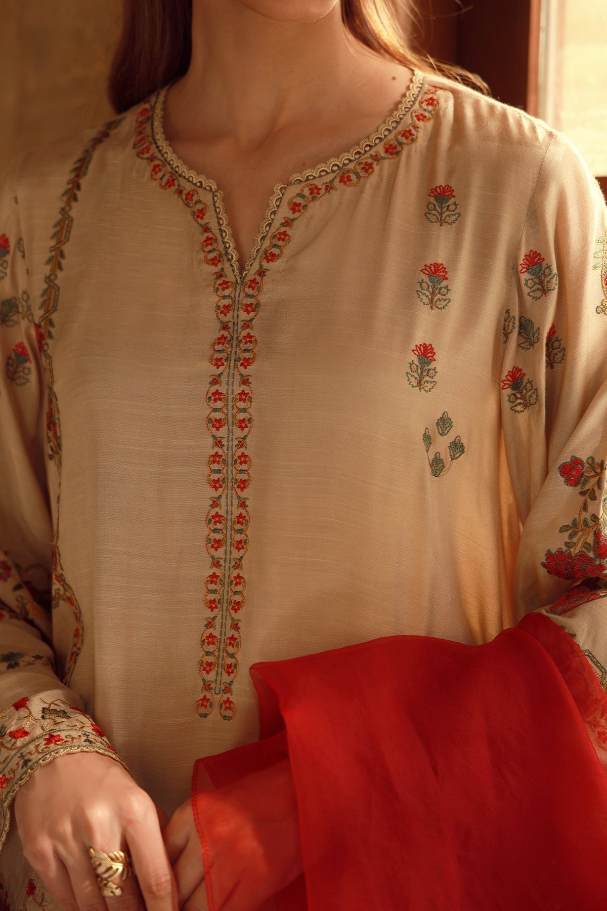 Sahar | Luxe Pret 25 | Crimson Bronze -  Sahar Ladies Clothes -  House of Maryam