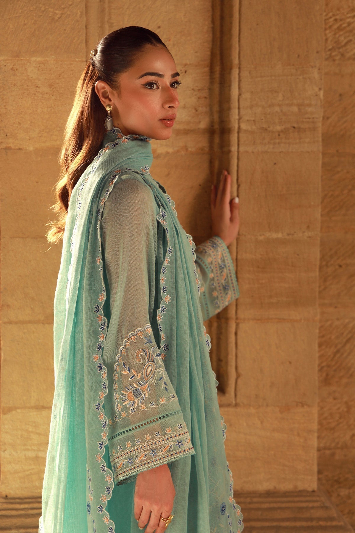 Sahar | Luxe Pret 25 | Persian Turquoise -  Sahar Ladies Clothes - Original Designer Dress - House of Maryam