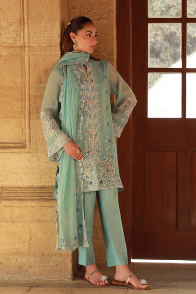 Sahar | Luxe Pret 25 | Persian Turquoise -  Sahar Ladies Clothes - Original Designer Dress - House of Maryam