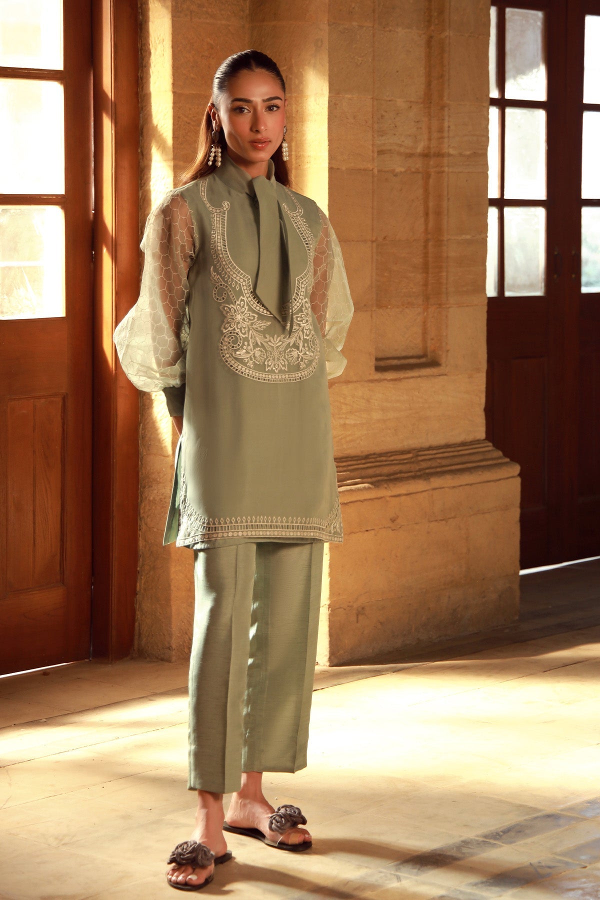 Sahar | Luxe Pret 25 | Olive Garden -  Sahar Ladies Clothes - Original Designer Dress - House of Maryam