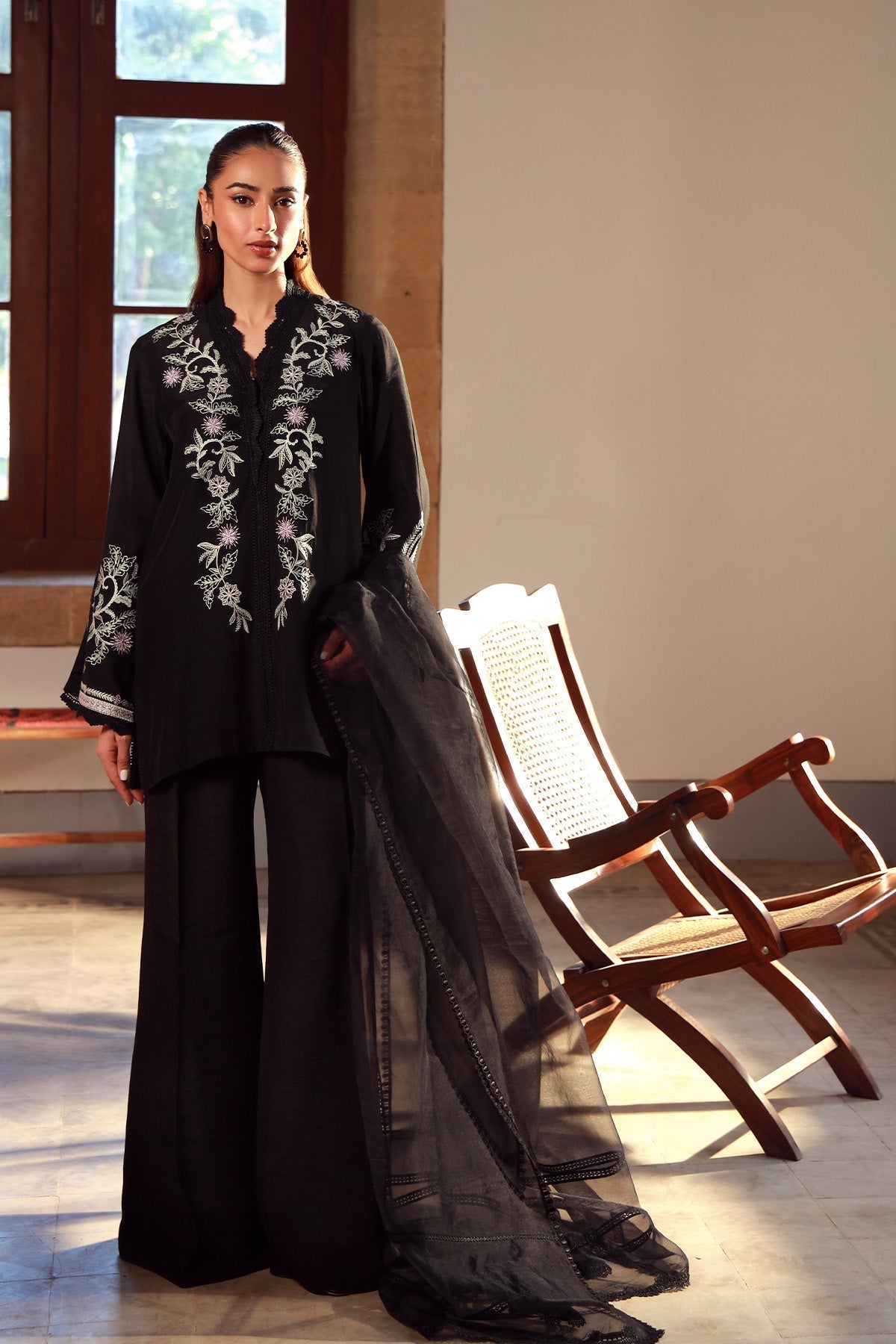 Sahar | Luxe Pret 25 | Midnight Muse -  Sahar Ladies Clothes - Original Designer Dress - House of Maryam