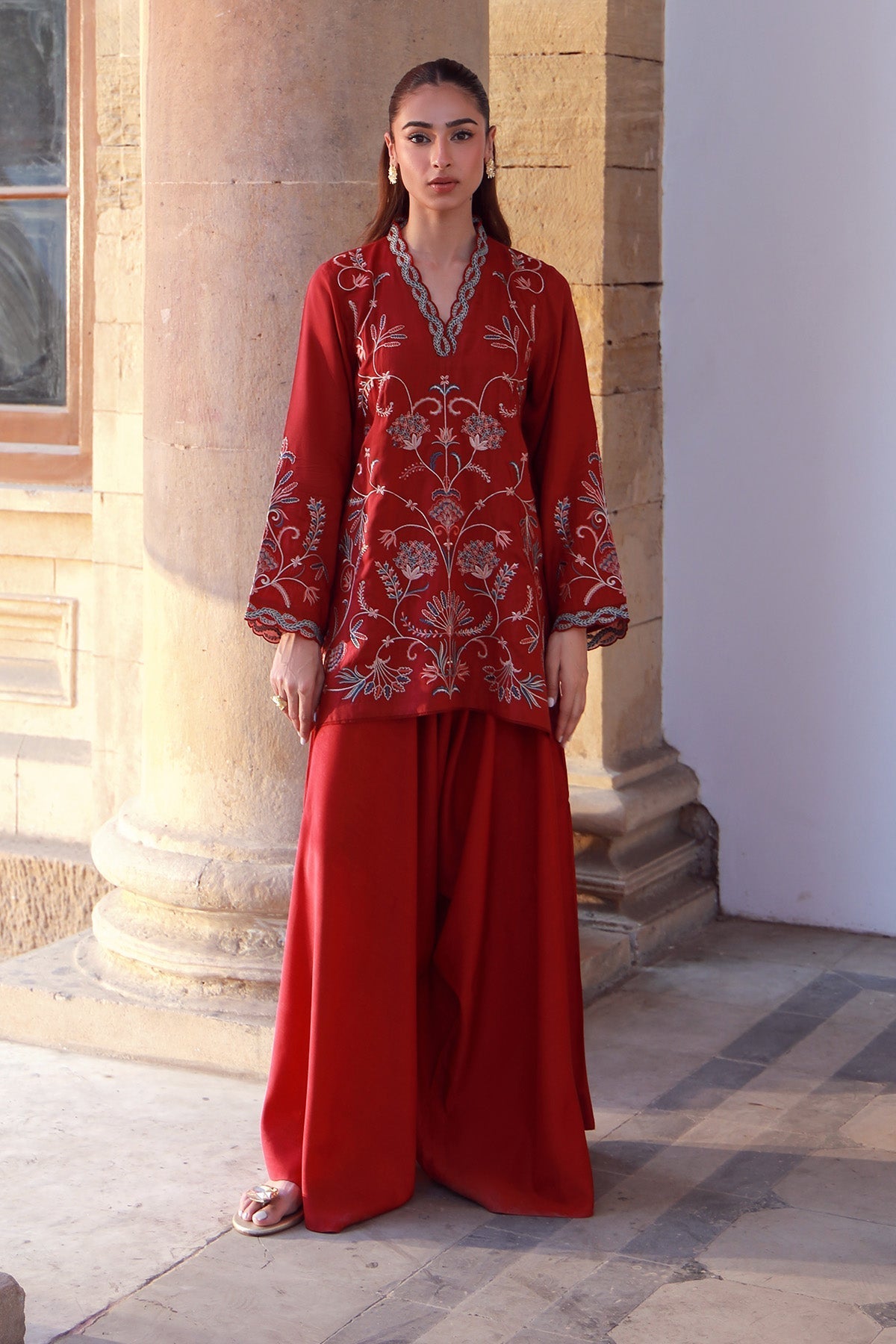 Sahar | Luxe Pret 25 | Crimson Garden -  Sahar Ladies Clothes - Original Designer Dress - House of Maryam