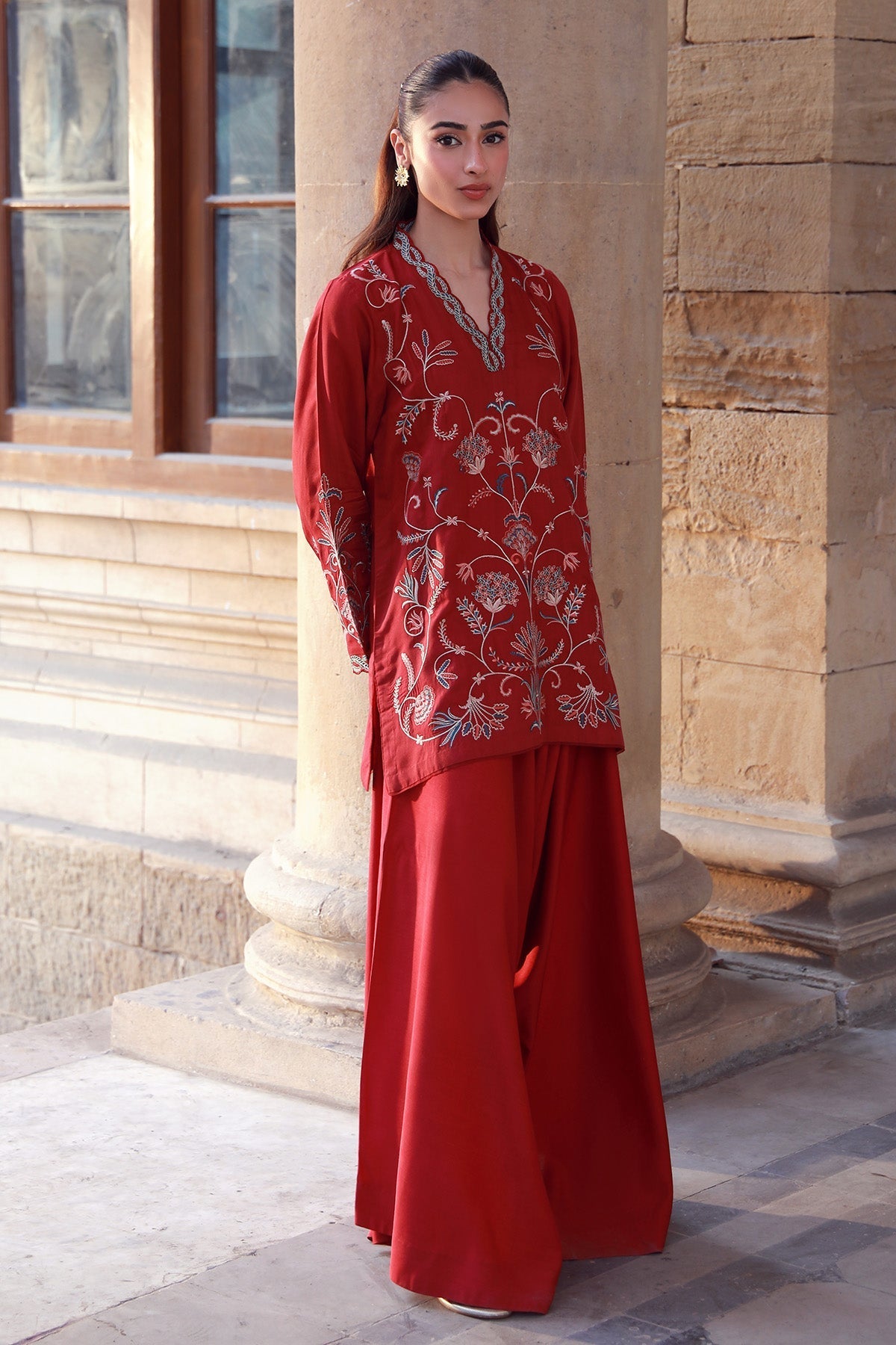 Sahar | Luxe Pret 25 | Crimson Garden -  Sahar Ladies Clothes -  House of Maryam