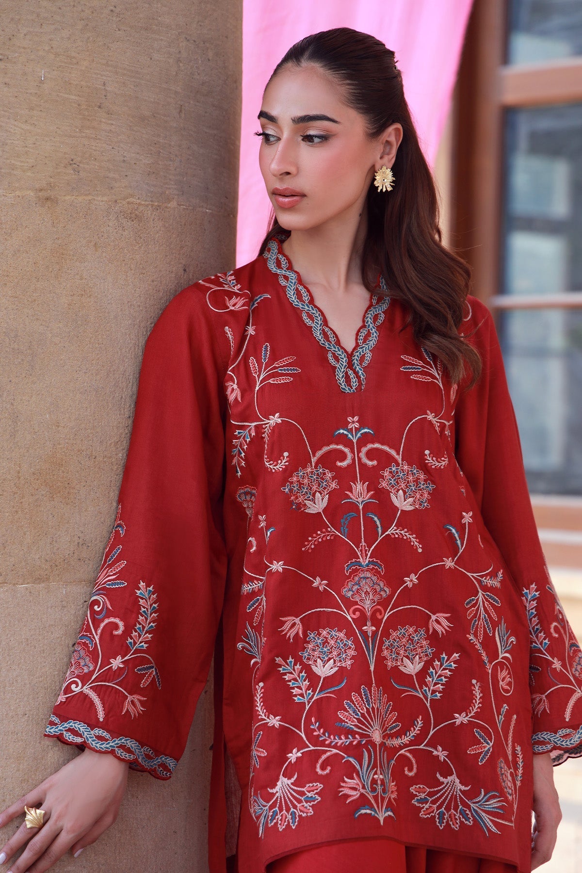 Sahar | Luxe Pret 25 | Crimson Garden -  Sahar Ladies Clothes - Original Designer Dress - House of Maryam